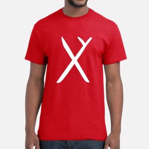 Red Hooked X T-Shirt – Symbol of the Templars’ Secret History
